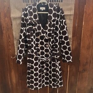 Brown & Cream Polka Dot Merona Trench